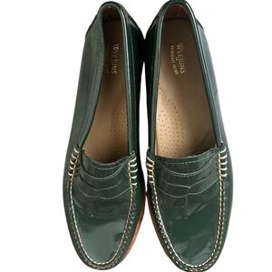 Bass Weejuns class Green patent leather Loafer